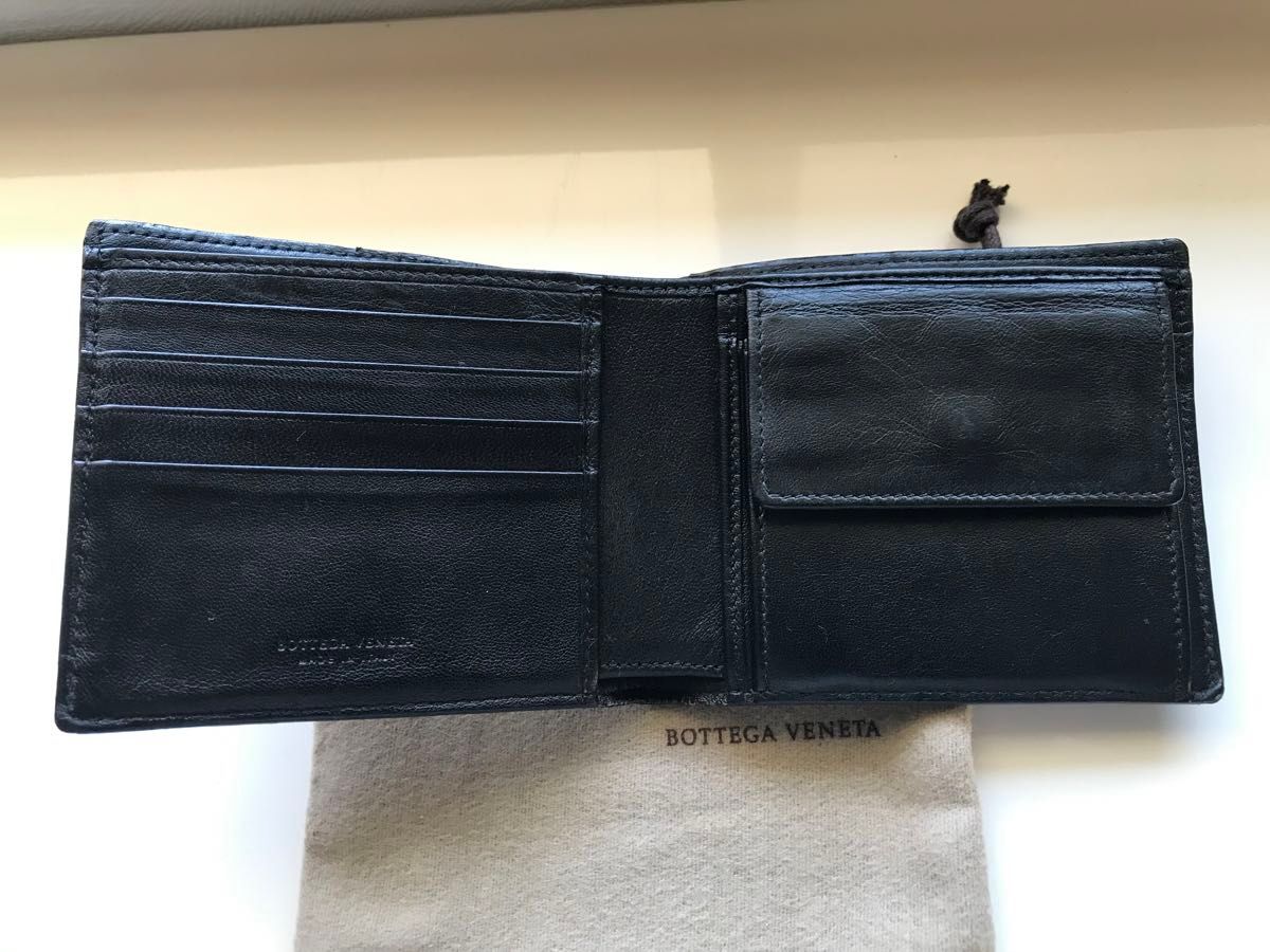 BOTTEGA VENETA ボッテガ ヴェネタ　クロコ 二つ折り財布 ＵSED　正規品(本物）