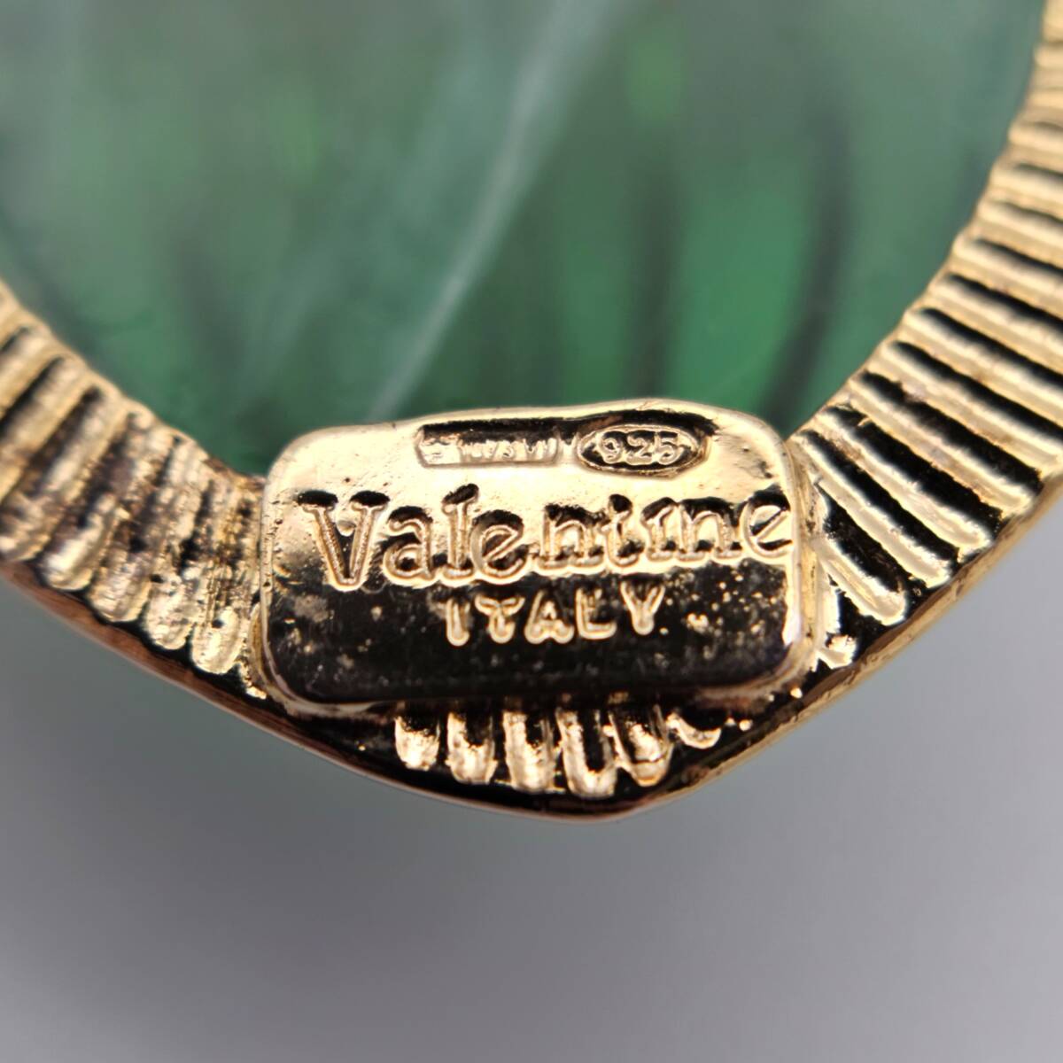 Valentino ヴァレンティノ ブローチ 925 カラーストーン ハート レア Vintageの画像5