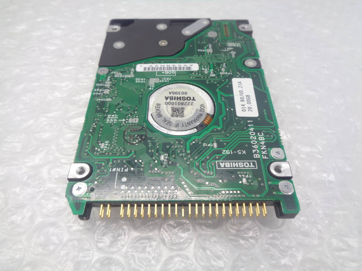 TOSHIBA MK2016GAP 2.5型HDD 20GB IDE 中古動作品 (H667)_画像2