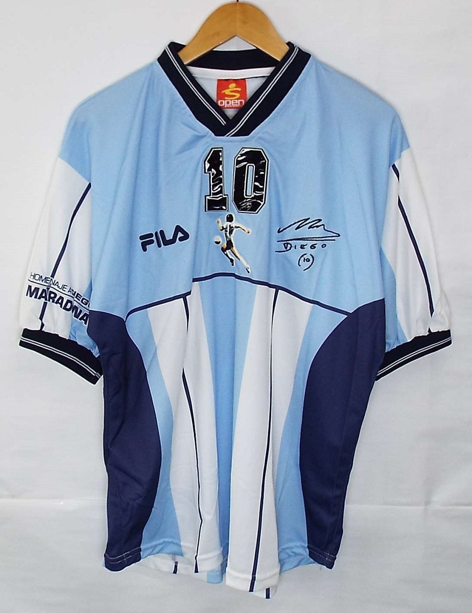 R175〇FILA/フィラ DIEIO MARADONA/ディエゴ・マラドーナ 引退記念試合モデル ユニフォーム サッカー ゲームシャツ Lサイズ_画像1