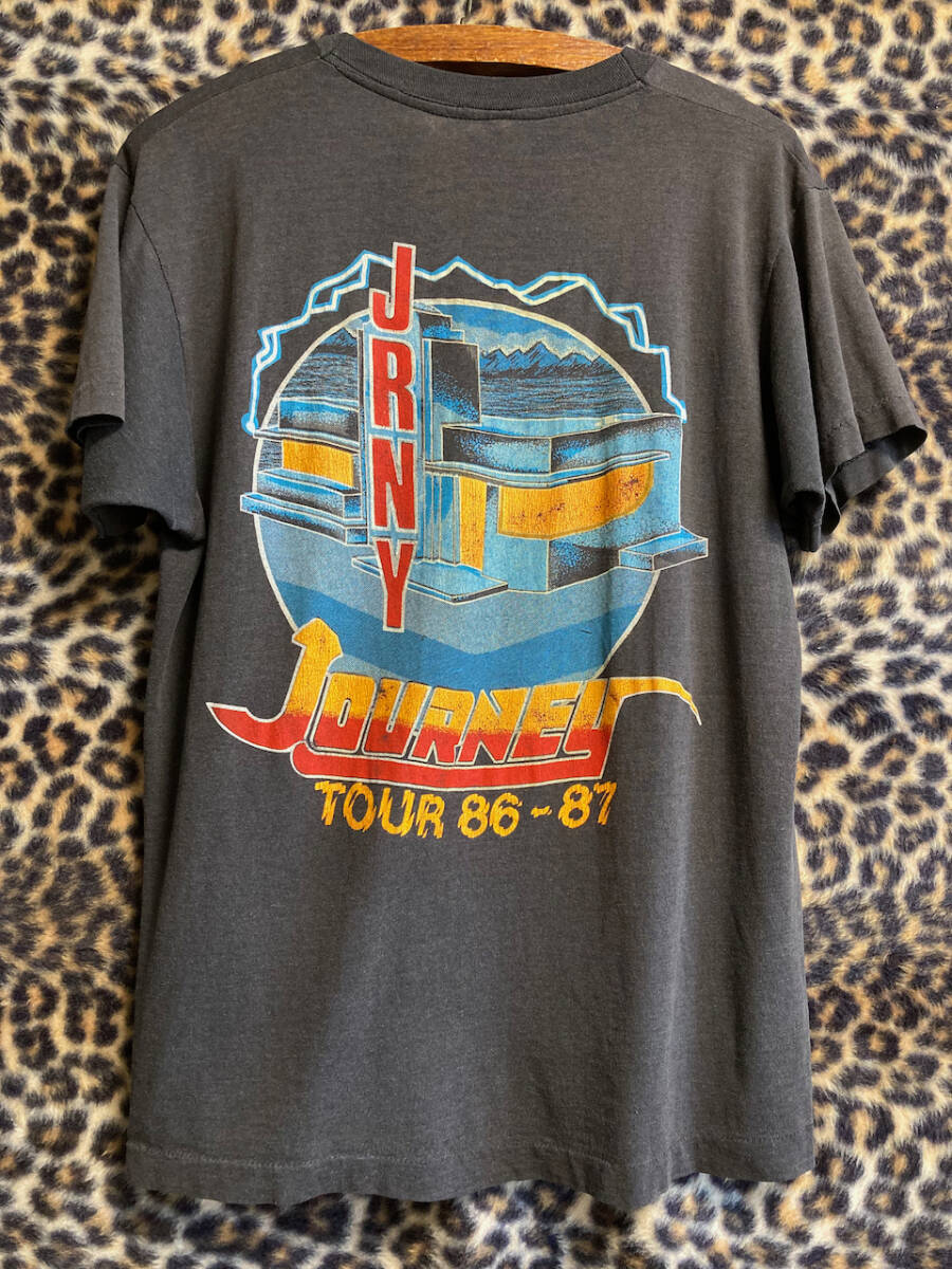 70s 80s ヴィンテージ JOURNEY ジャーニー ツアー 両面プリント Tシャツ ロックT バンドT ROCK プログレッシブ ハードロックの画像2