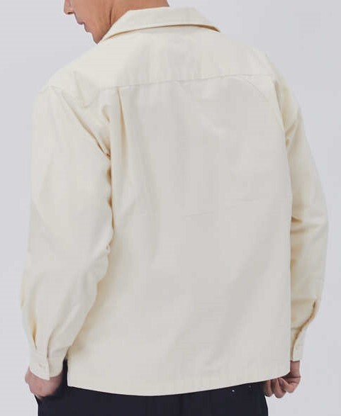 ◆新品◆ 定価4900円!! BACKNUMBER バックナンバー オープンカラー!! ミリタリーシャツ ワークシャツ 白 オフホワイト メンズ XLサイズ_画像4