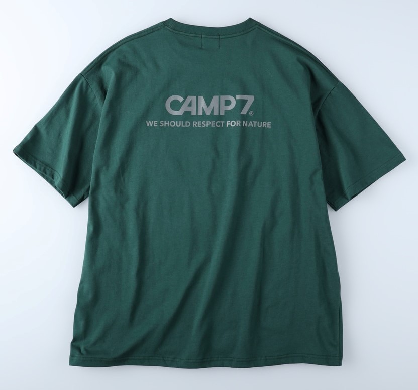 ◆新品◆ 定価3300円!! CAMP7 キャンプ7 抗菌防臭!! フォトグラフィックデザイン Tシャツ コットンシャツ 半袖 緑 グリーン メンズ Lサイズ_画像2