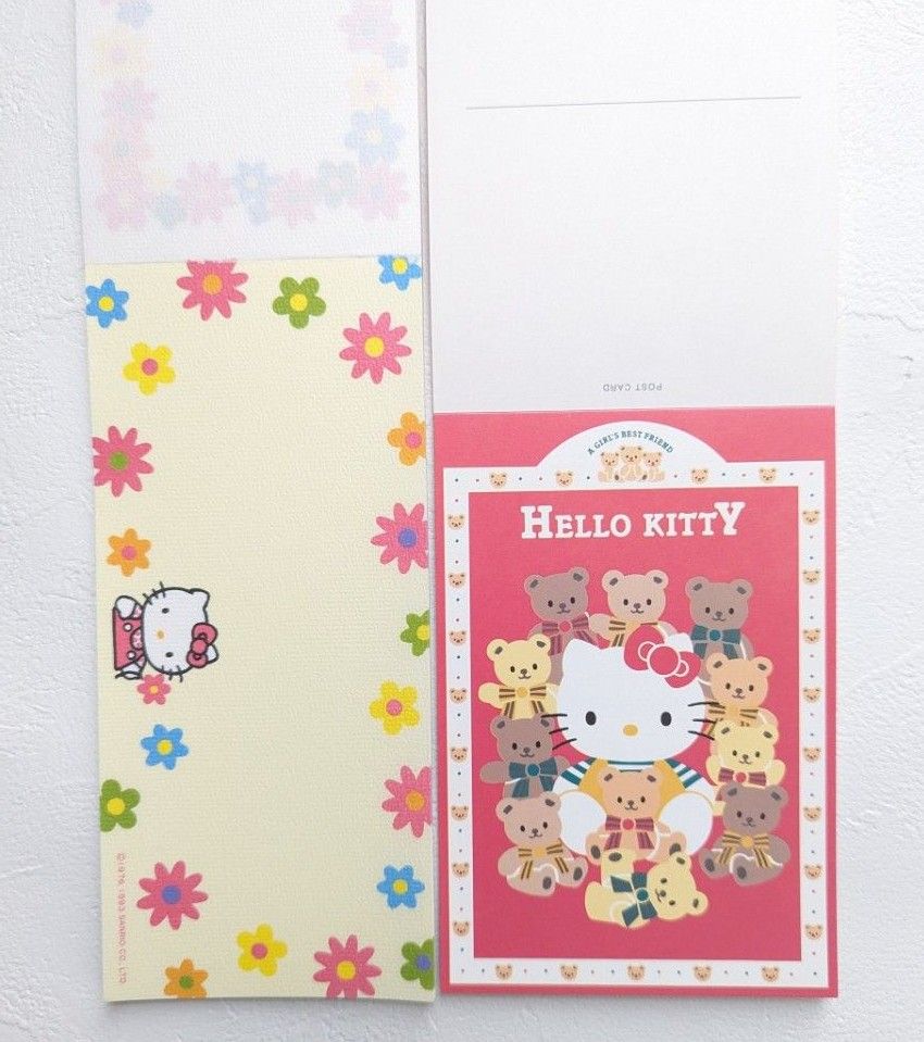 HELLO KITTY キティちゃん ハガキ メモ帳 レトロ 昭和 ハロー HELLO KITTY キティちゃん ハガキ メモ帳 レトロ 昭和 ハロー