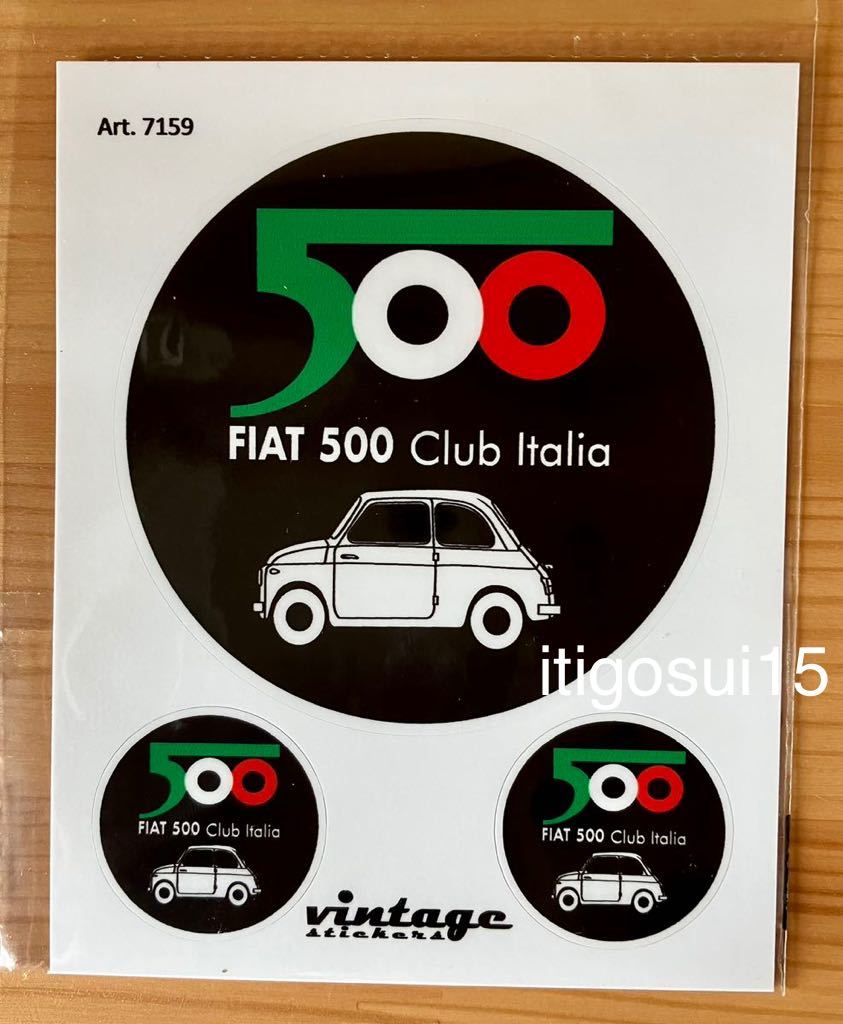 ◆★【未使用】フィアット 500 CLUB Italiaステッカー FIAT シール_画像1