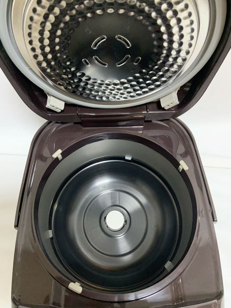 Panasonic パナソニック IHジャー 炊飯器 SR-FD109 ブラウン 1.0L 0.5～5.5合 2020年製 美内側 中古 1830m1600_画像5