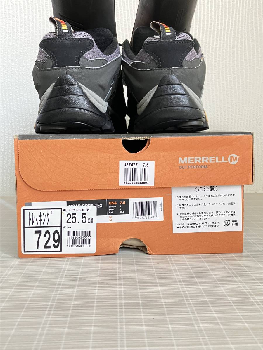 MERRELL メレル モアブ MOAB GORE-TEX GTSP GY トレッキングシューズ J87577 25.5cm 専用箱付き ※中古_画像9