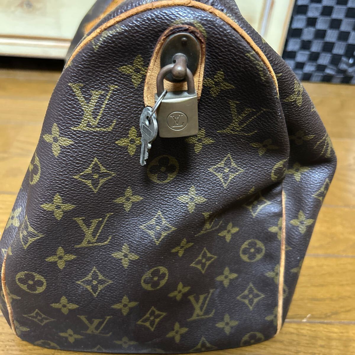 ルイヴィトンLOUIS VUITTON モノグラム キーポル 45 旅行 ジャンク ヴィンテージ_画像3