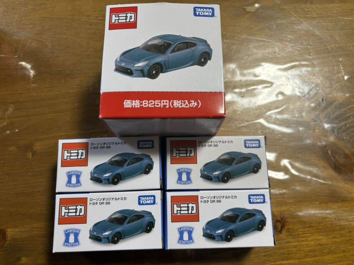 1BOX 4台セット LAWSON ローソン オリジナル トミカ トヨタ GR 86 特注トミカ限定版 TOMICA TOYOTA 86 ローソン限定_画像1