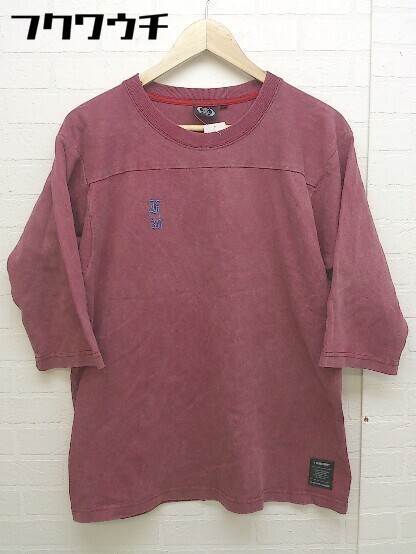 ◇ 430 フォーサーティー FOURTHIRTY 七分袖 Tシャツ カットソー サイズ2 ボルドー系 メンズ_画像1