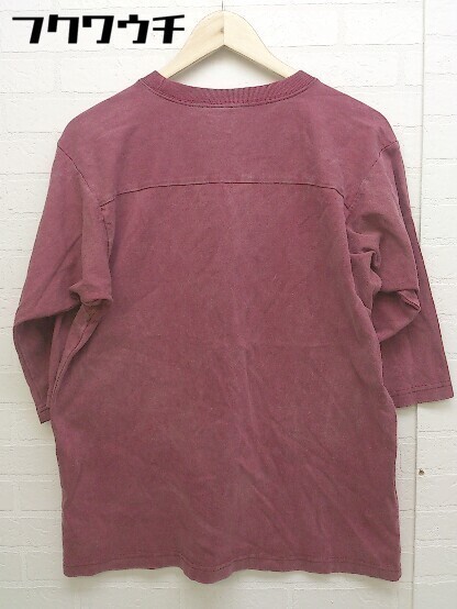 ◇ 430 フォーサーティー FOURTHIRTY 七分袖 Tシャツ カットソー サイズ2 ボルドー系 メンズ_画像3