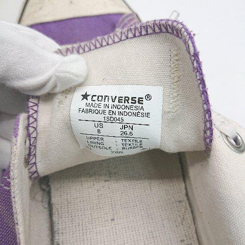 * CONVERSE Converse все Star low cut Street стиль спортивные туфли размер 26.5 лиловый мужской E