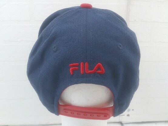 * FILA filler Logo вышивка бейсболка шляпа колпак темно-синий красный размер 57-59cm мужской женский E