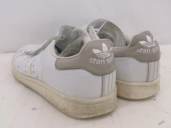 ◇ adidas STAN SMITH CF BY9192 ベルクロ 人気 スニーカー シューズ サイズ23.0cm ホワイト グレー系 レディース Pの画像2