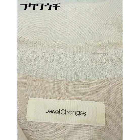 ◇ ◎ Jewel Changes UNITED ARROWS ウエストリボン付 リネン100% テーラード ジャケット ベージュ レディース_画像4