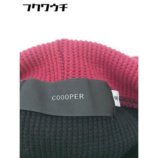 ◇ COOOPER クーパー 長袖 パーカー サイズS ブラック レッド系 メンズ_画像4