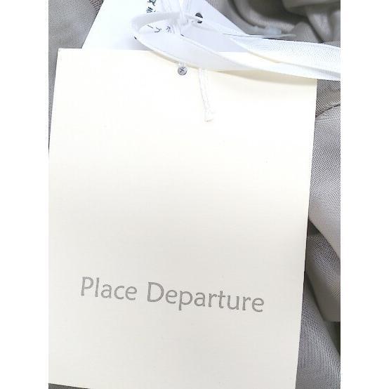 ◇ ◎ Place Departure タグ ウエストベルト付き ロング フレア スカート サイズM グレージュ系 レディース_画像4