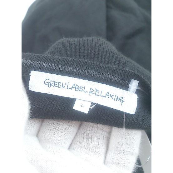 * green label relaxing UNITED ARROWS рисунок шерсть вязаный свитер с длинным рукавом размер L черный серый серия мульти- мужской P