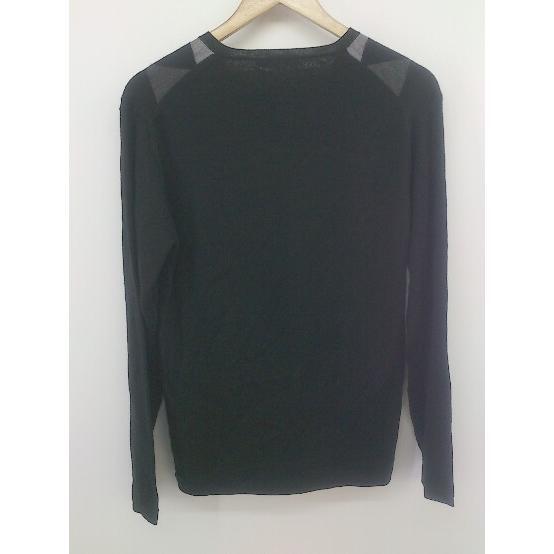* green label relaxing UNITED ARROWS рисунок шерсть вязаный свитер с длинным рукавом размер L черный серый серия мульти- мужской P