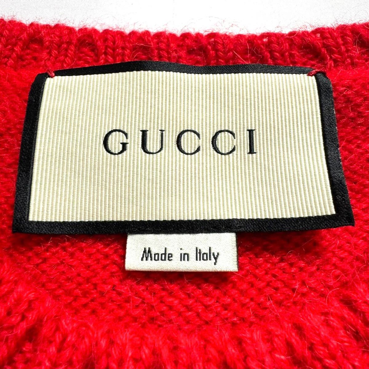  beautiful goods / rare GUCCI Gucci ani Mali e Gucci .li multi animal Animalium sweater knitted L corresponding red 