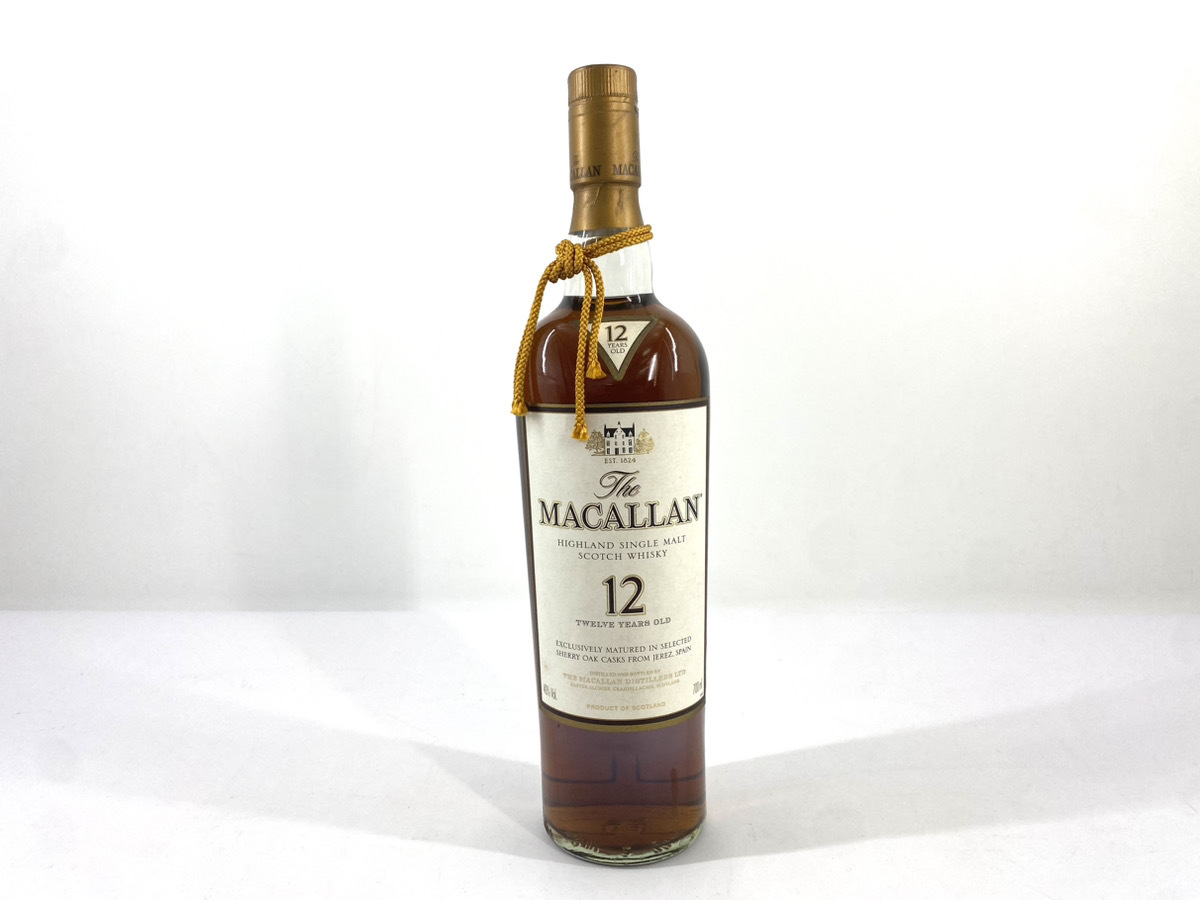 １円★希少★MACALLAN マッカラン Twelve years old 12年 シングルモルト スコッチ ウイスキー 700ml 40% 古酒 未開栓_画像1