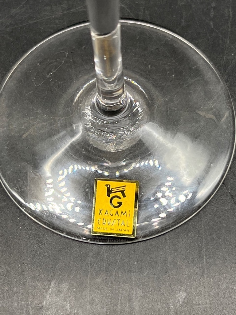 C325〔未使用保管品〕カガミクリスタル ペア ワイングラス KAGAMICRYSTALの画像5