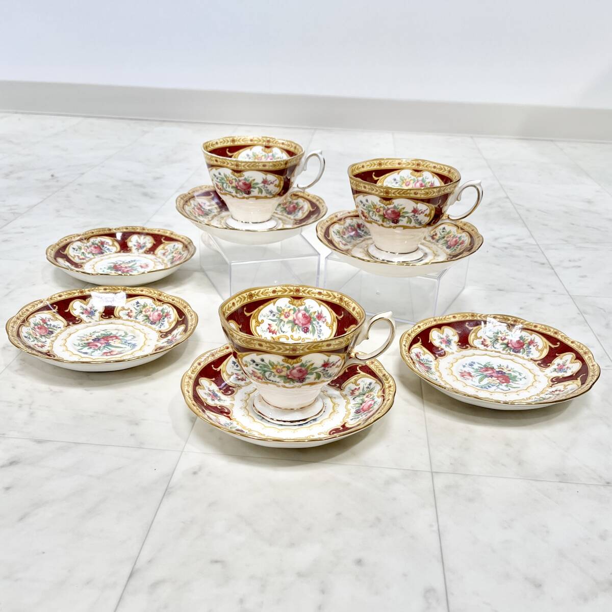 蘇や(SY1094) 洋食器 ROYAL ALBERT ロイヤルアルバート カップ＆ソーサー おまとめ 中古品 120サイズの画像8