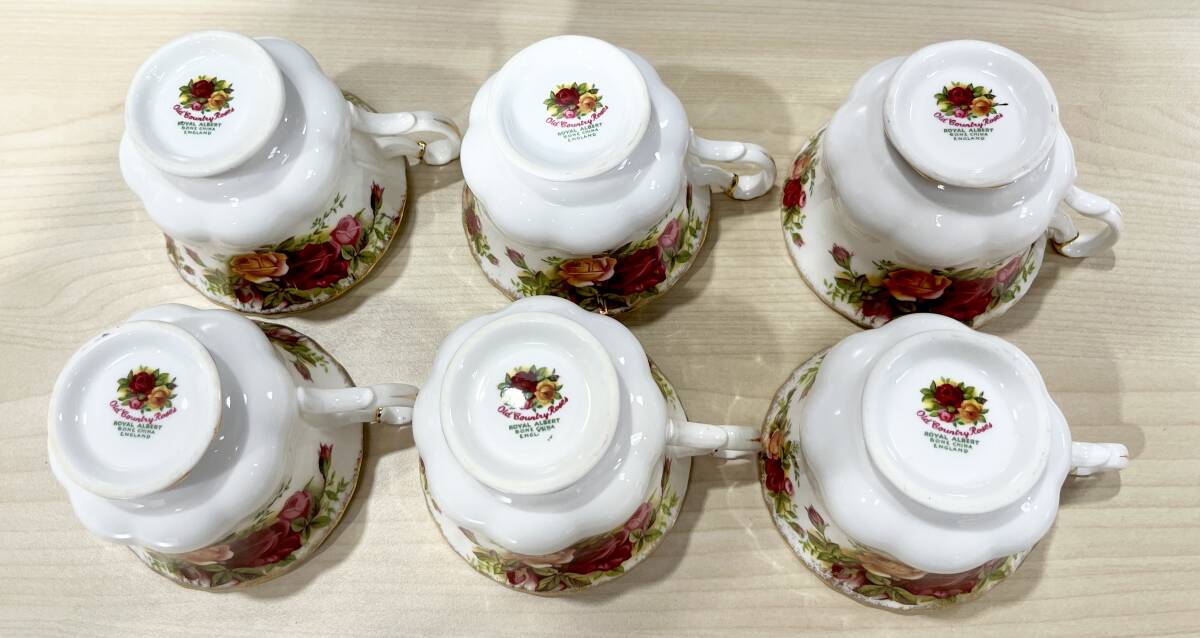 蘇さ(KuY1117)　Royal Albert　ロイヤルアルバート　オールドカントリー　カップ＆ソーサ　6客セット　中古品　100サイズ_画像10