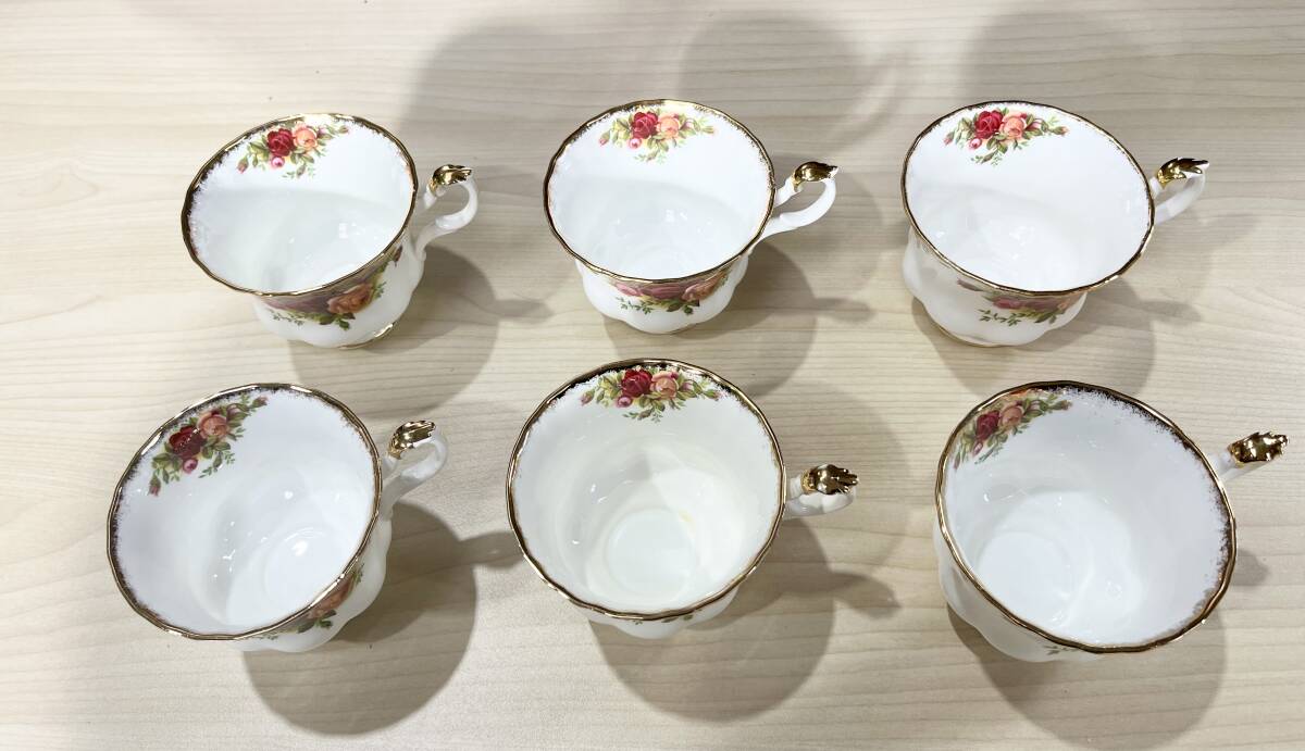 蘇さ(KuY1117)　Royal Albert　ロイヤルアルバート　オールドカントリー　カップ＆ソーサ　6客セット　中古品　100サイズ_画像9