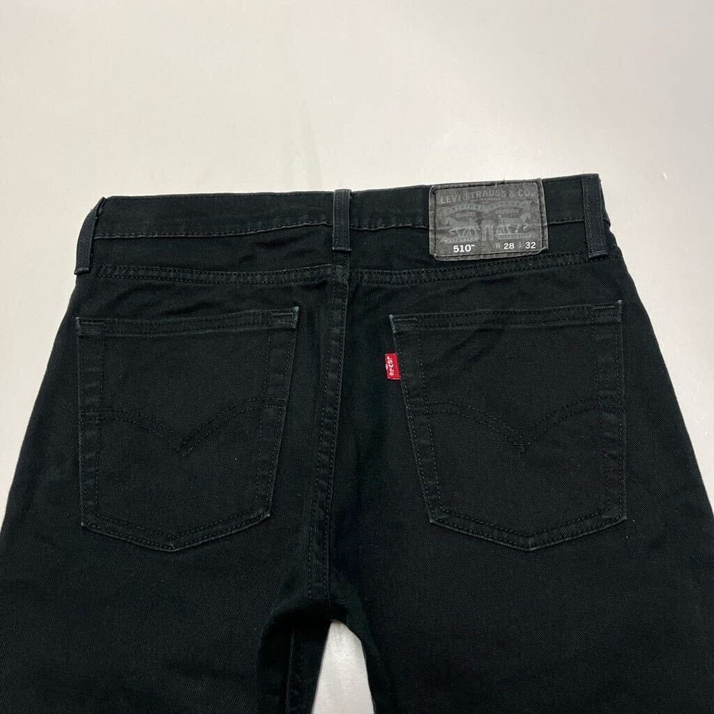 Levi’s リーバイス 510 スーパースキニー ストレッチツイルパンツ ジェットブラック 05510-4173 W28 L32の画像5