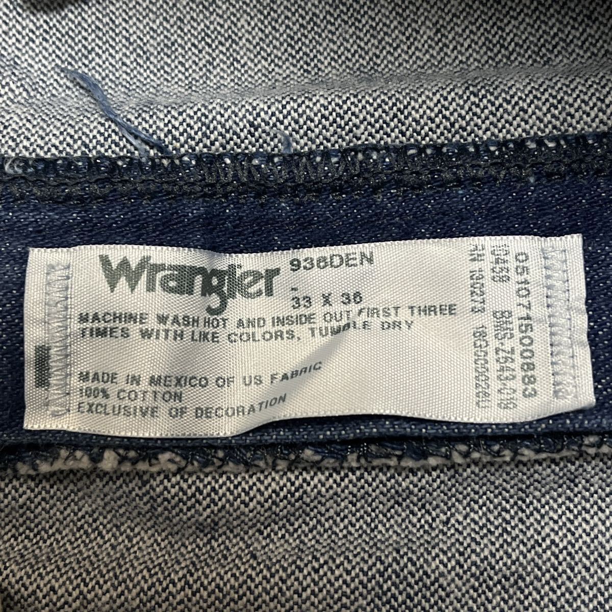 メキシコ製 Wrangler ラングラー 936DEN カウボーイカット スリムフィットジーンズ デニムパンツ W33 L36の画像9