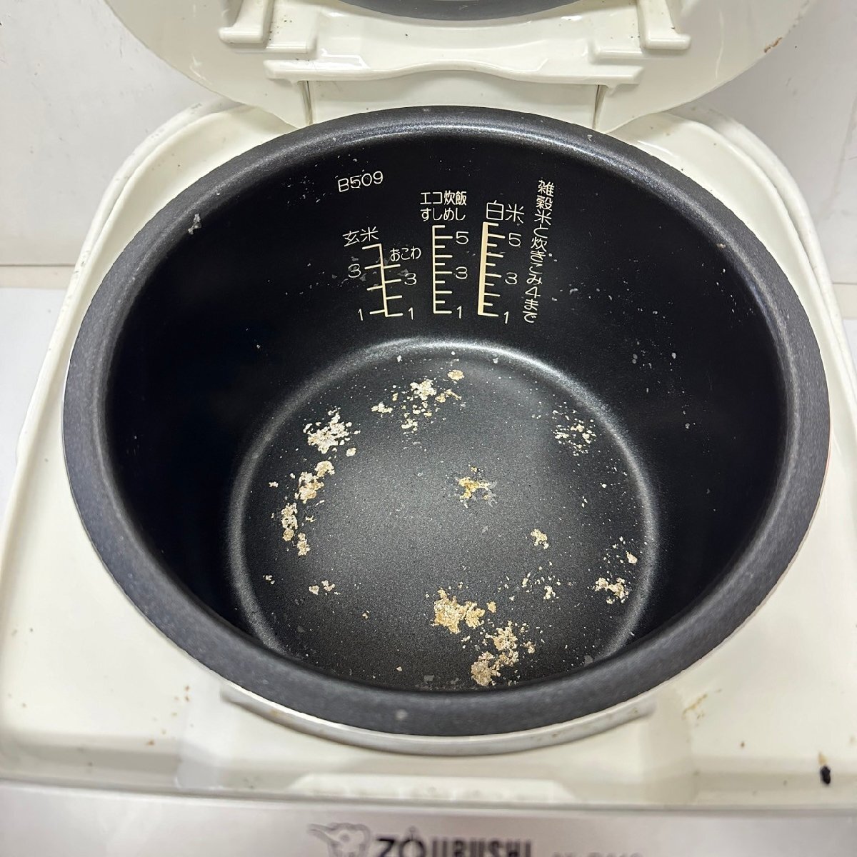 象印 炊飯器 5.5合 マイコン式 極め炊き ホワイト NL-DA10 20年製 5699の画像7