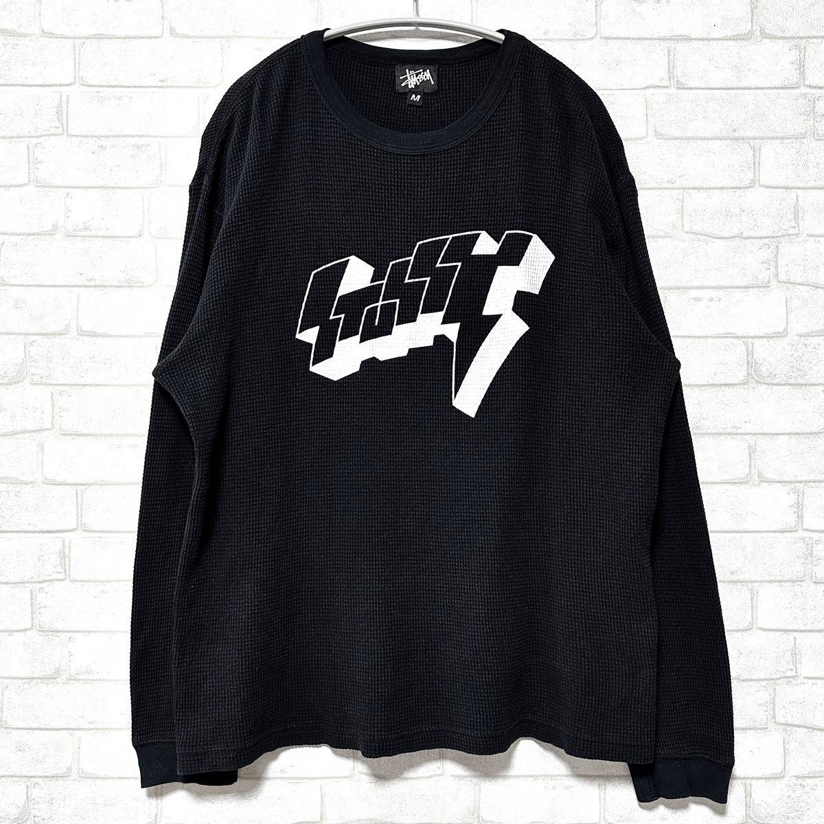 STUSSY ステューシー USA製 ワッフル サーマル ロングスリーブT STUSSY ステューシー USA製 ワッフル サーマル ロングスリーブT