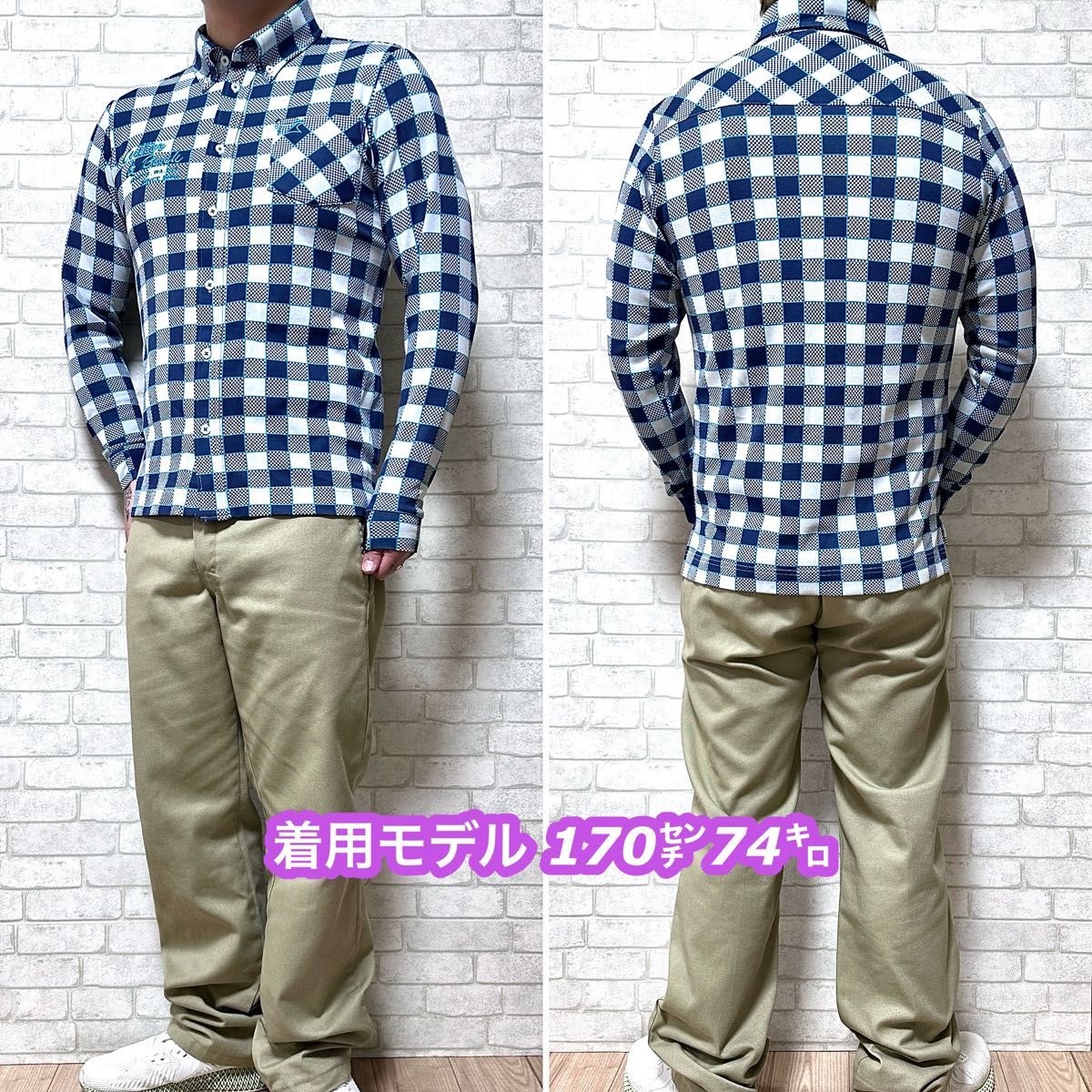 CUTTER&BUCK カッターアンドバック ストレッチ チェックシャツ 長袖