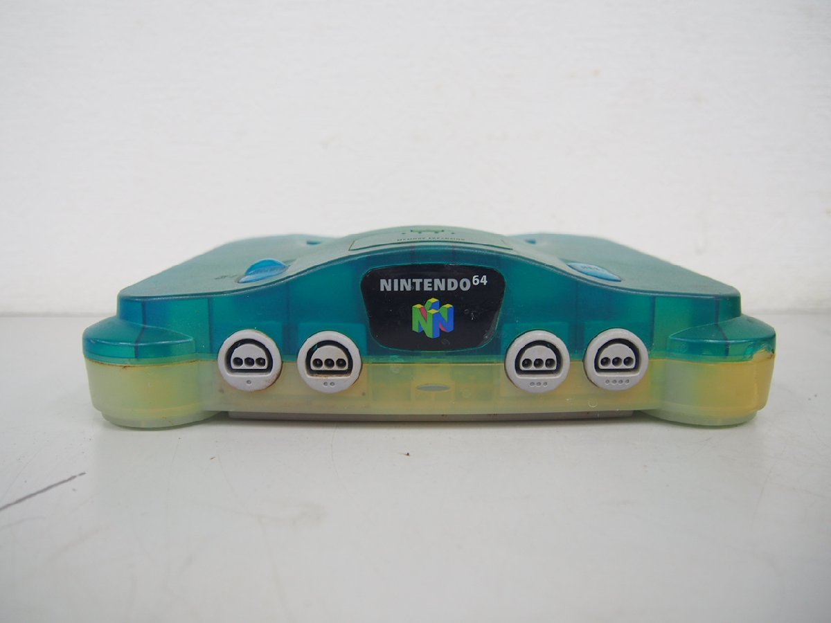 ☆【1K0228-1】 Nintendo ニンテンドー64 クリアグリーン NUS-001(JPN) コントローラー NUS-005 クリアブルー クリアレッド2個セット 現状の画像2