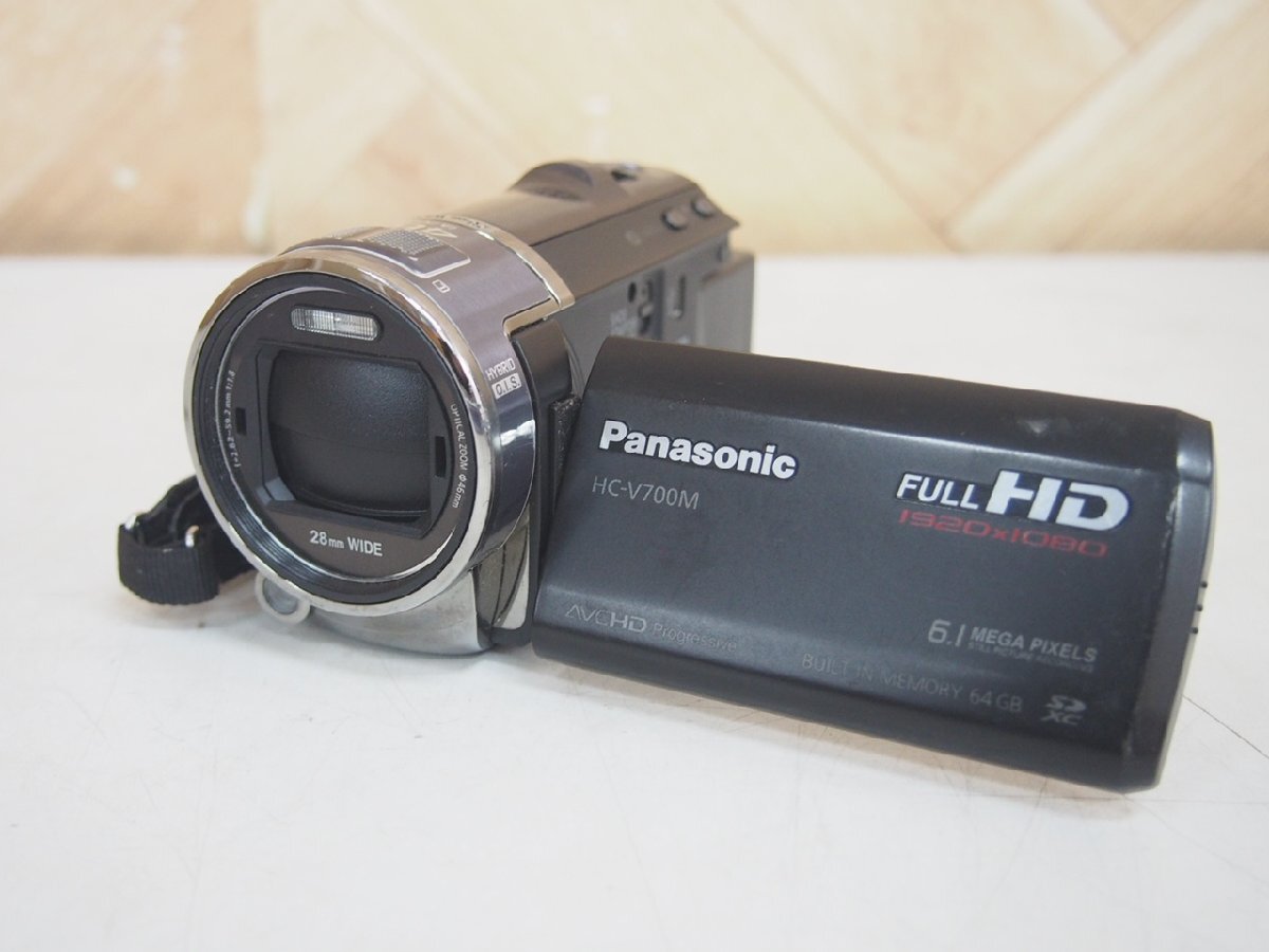 ☆【1K0228-2】 Panasonic パナソニック デジタルハイビジョンカメラ HC-V700M 2012年製 f=2.82-59.2mm 1:1.8 ジャンクの画像1