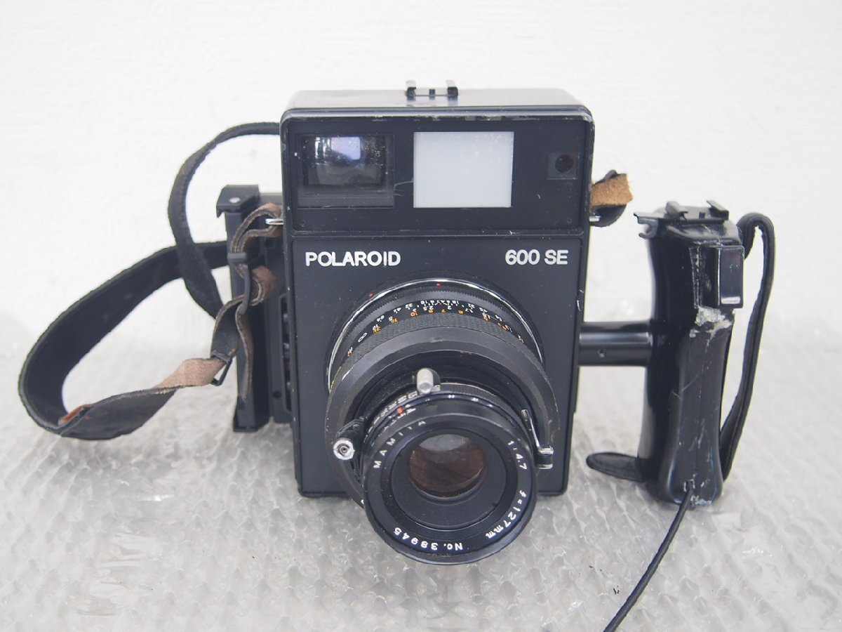 ☆【1H0314-24】 POLAROID ポラロイド 中判 フィルムカメラ 600SE MAMIYA 1:4.7 f=127mm カメラレンズ_画像2