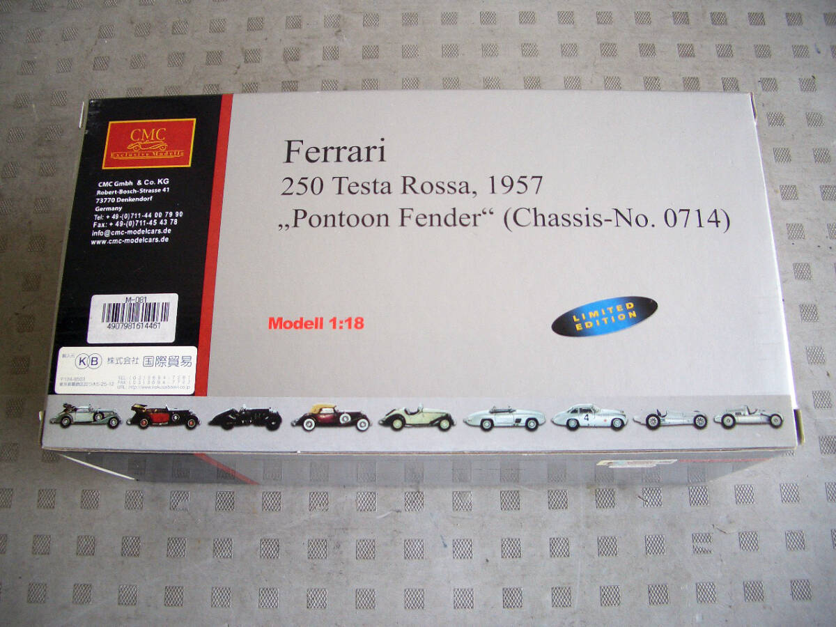 ■CMC■フェラーリ■Ferrari 250 Testa Rossa 1957 Pontoon Fender■テスタ ロッサ■1/18■新品未使用の画像5