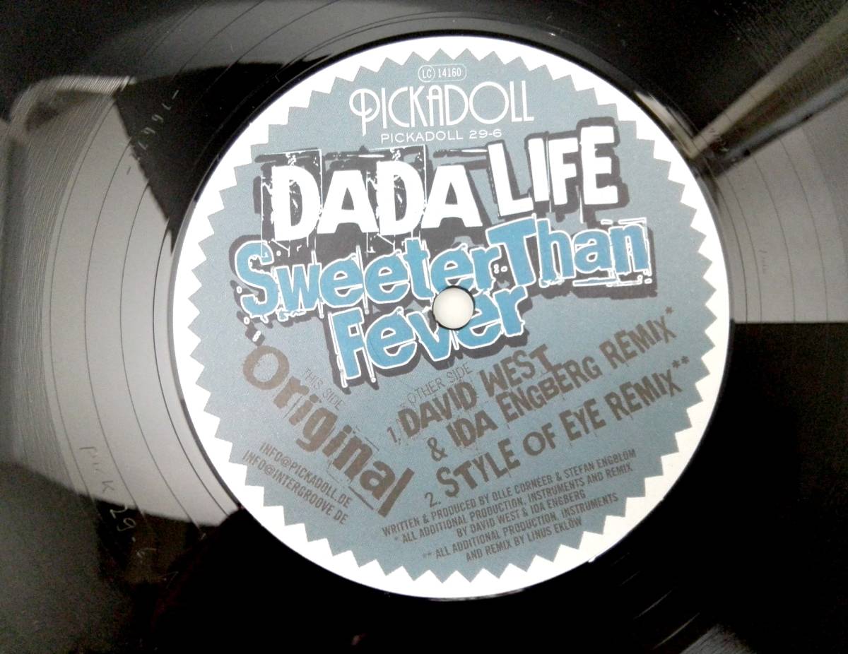 2769【ＬＰ盤】★☆　めったに出品されない◎Dada Life Sweeter Than Fever (Pickadoll)　☆★　≪貴重レコード≫　　おまとめ発送も可_画像3