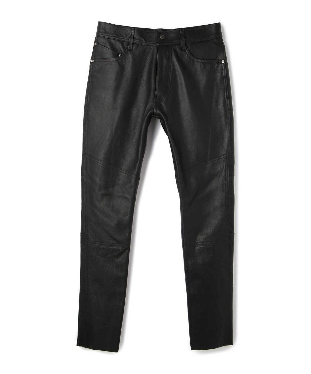 Schoot ショット BUFFALO LEATHER 5POCKET PANTS バッファローレザーパンツ S ブラック_画像1