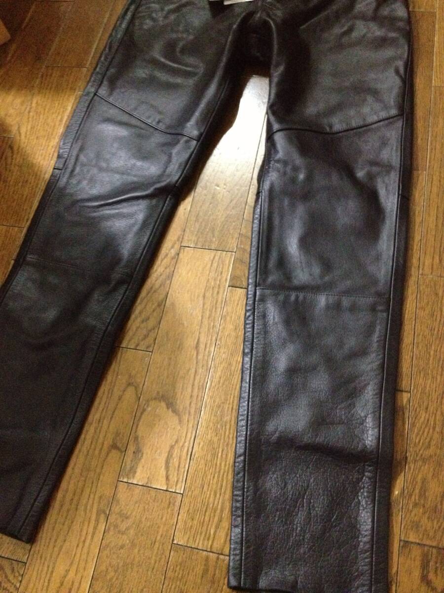 Schoot ショット BUFFALO LEATHER 5POCKET PANTS バッファローレザーパンツ S ブラック_画像7