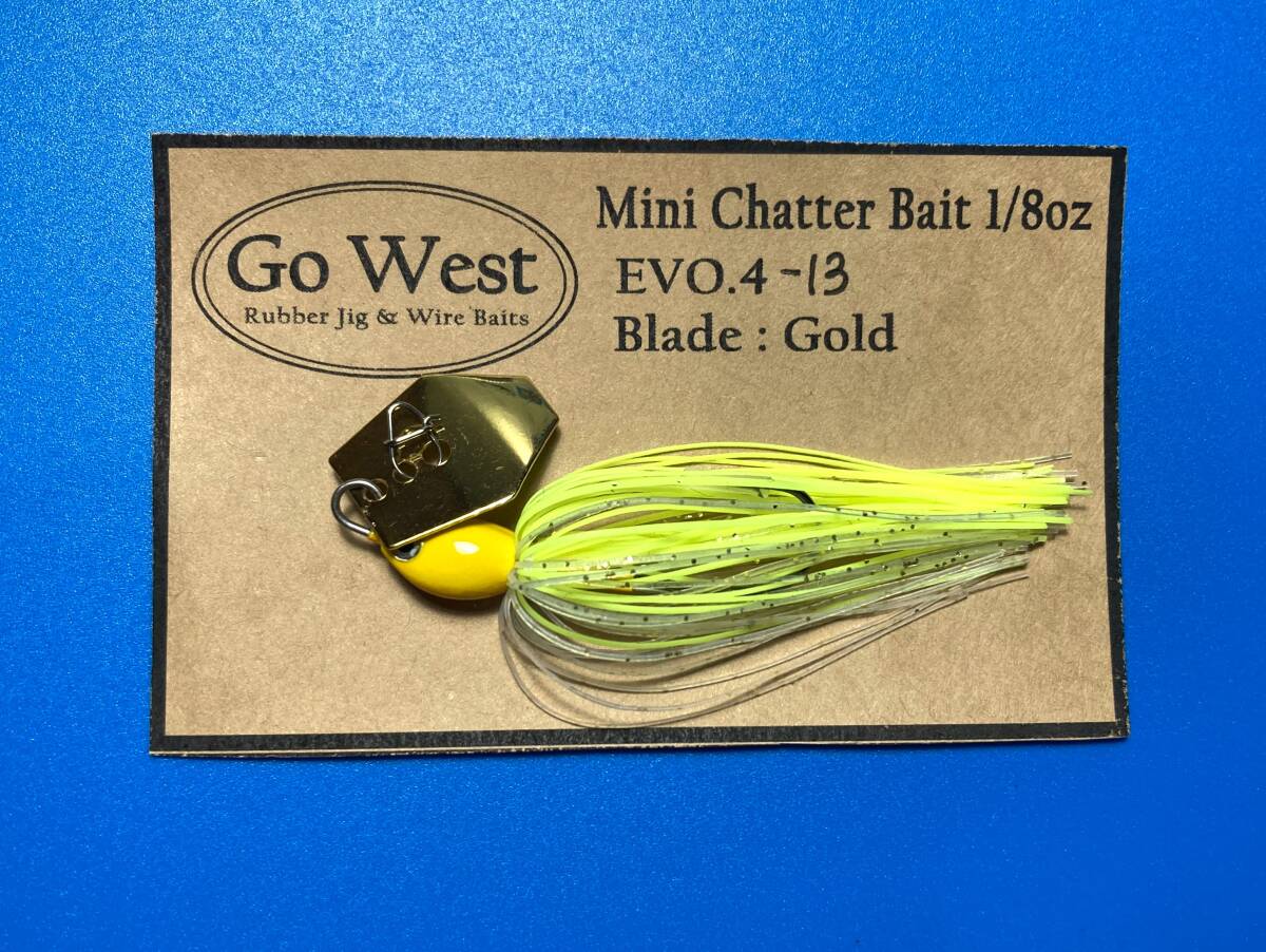 Evo.4-13 GoWest ミニチャターベイト 1/8oz（Gold Blade）の画像1