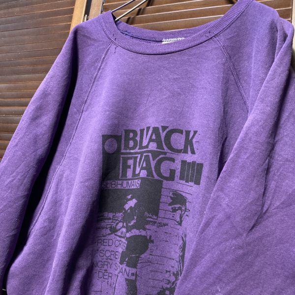 AEUH 1スタ 紫 バンド スウェット ブラックフラッグ BLACK FLAG 90s 00s ビンテージ アメリカ 古着 ベール 卸 仕入れの画像1