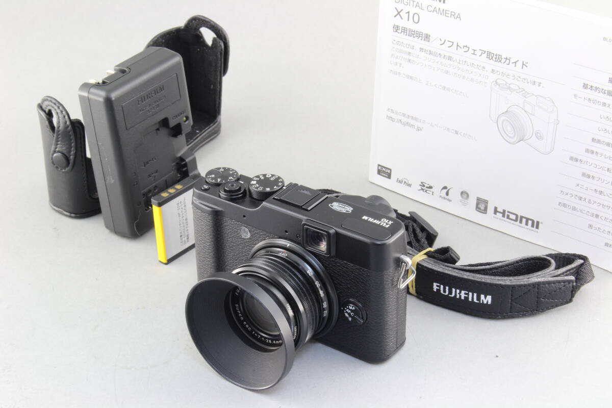 AA (極上美品) FUJIFILM 富士フィルム X10 ブラック 初期不良返品無料 領収書発行可能_画像1