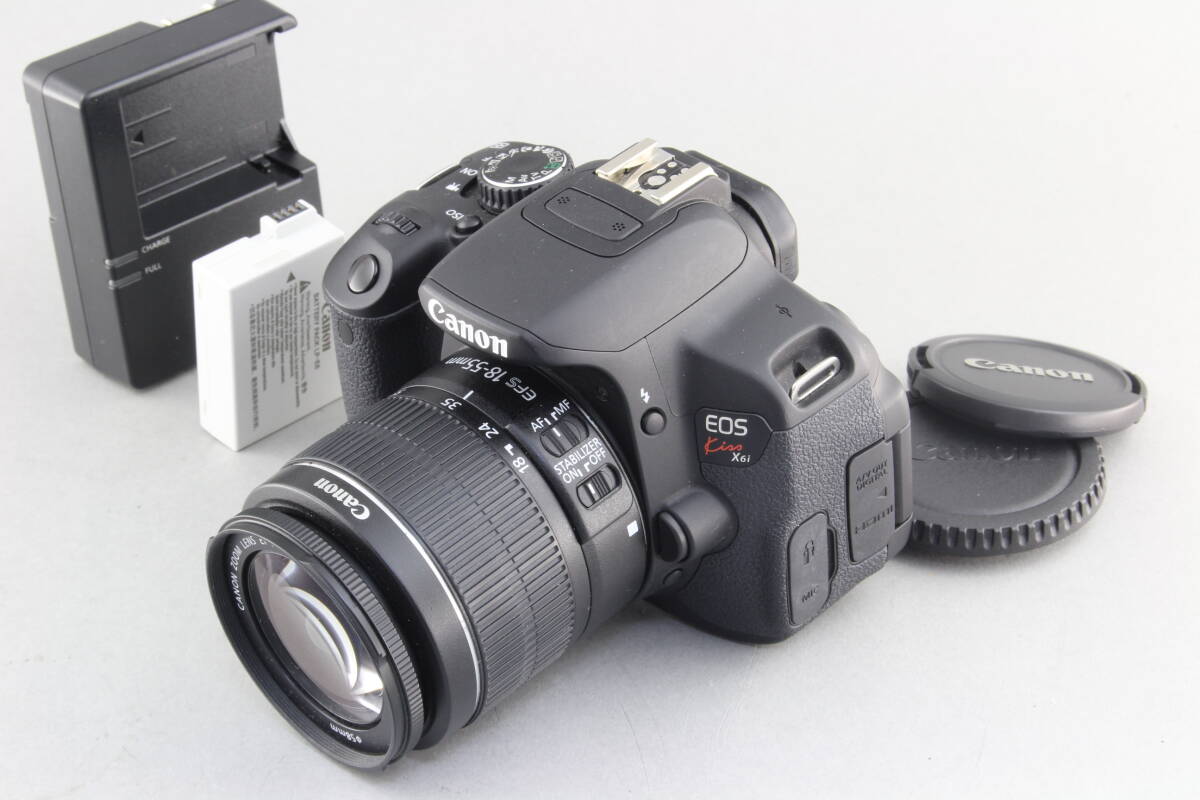 AA (新品級) Canon キヤノン EOS Kiss X6i 18-55mm IS II レンズキット ショット数962回 初期不良返品無料 領収書発行可能_画像1