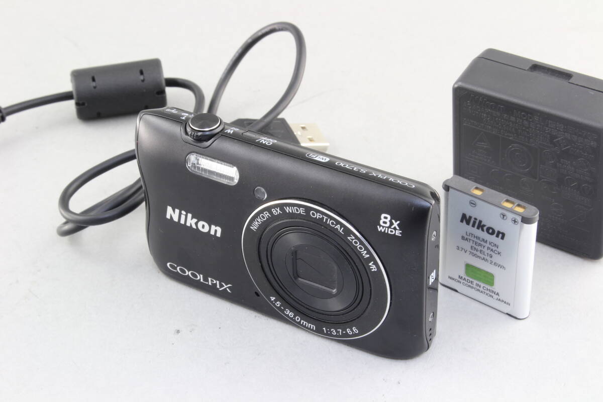AB+ (良品) Nikon ニコン COOLPIX S3700 ブラック 初期不良返品 AB+ (良品) Nikon ニコン COOLPIX S3700 ブラック 初期不良返品