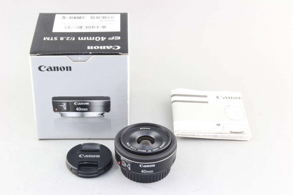 AA (極上美品) Canon キヤノン EF 40mm F2.8 STM 元箱 初期不良返品無料 領収書発行可能_画像1