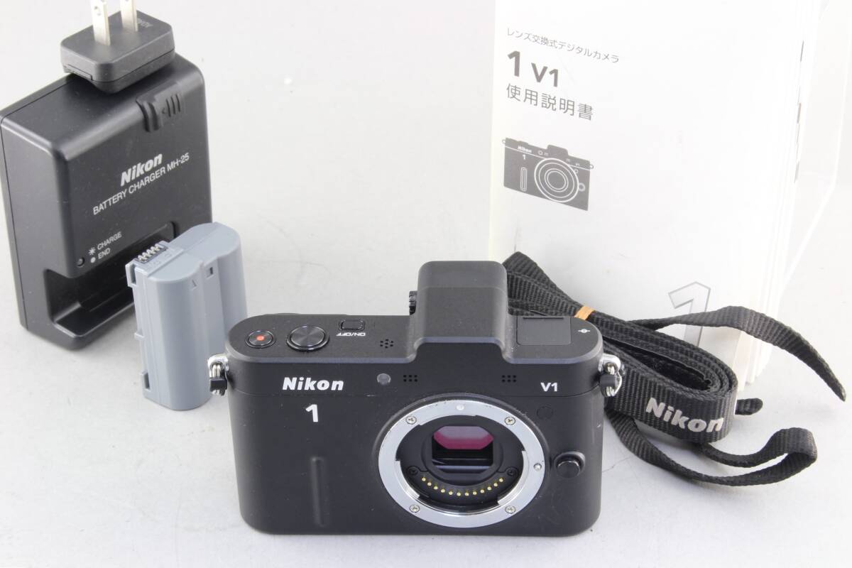 A+ (美品) Nikon ニコン V1 ブラック ボディ ショット数2411回 初期不良返品無料 領収書発行可能の画像1