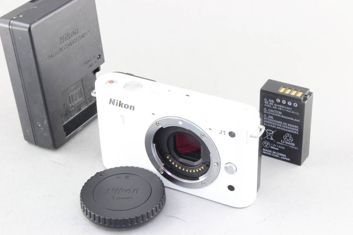 D (一部難あり) Nikon ニコン J1 ボディ ホワイト 返品不可_画像1