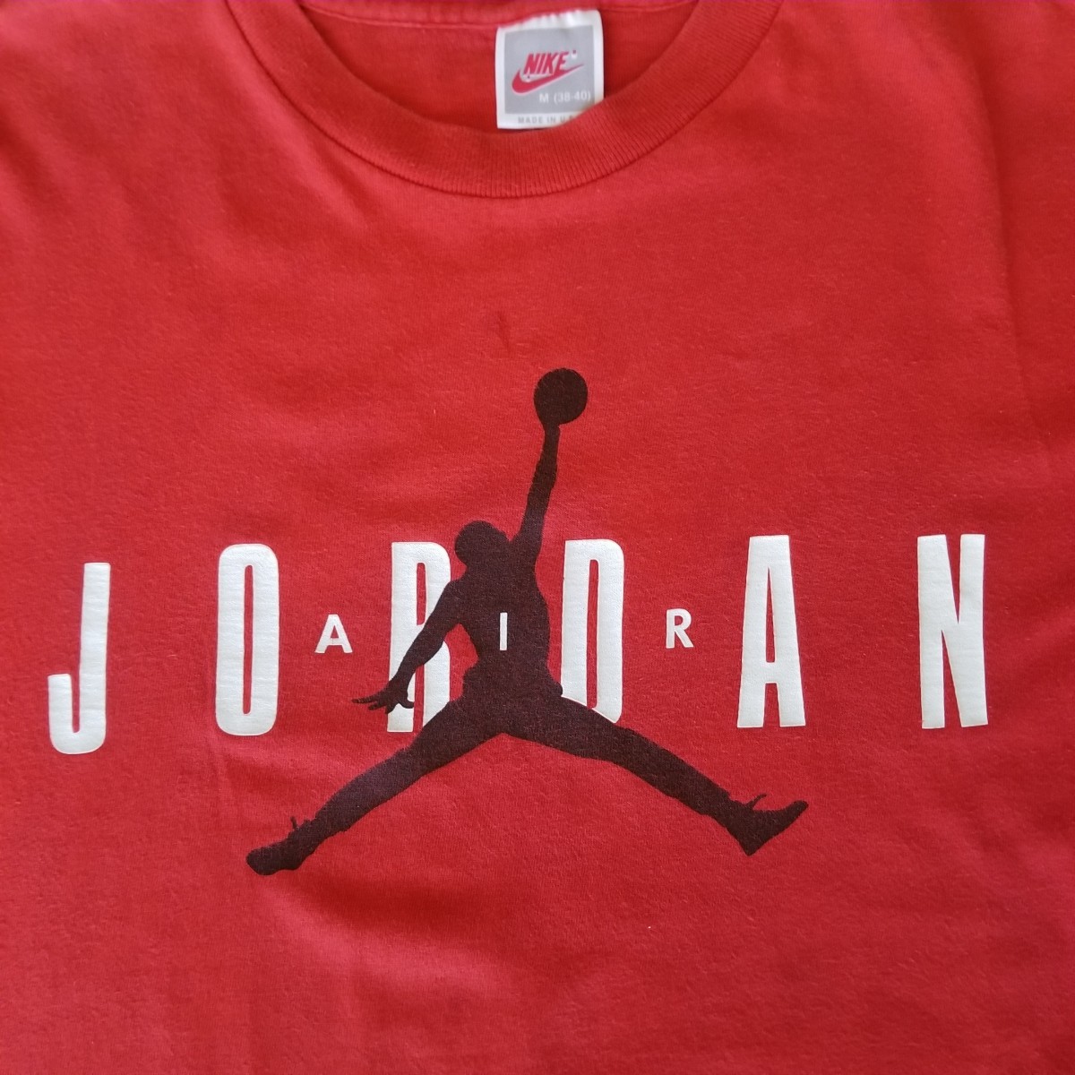 90S　NIKE マイケルジョーダン ヴィンテージ Tシャツ　　Nike Air Jordan t-shirt　銀タグ USA製 　M 当時物